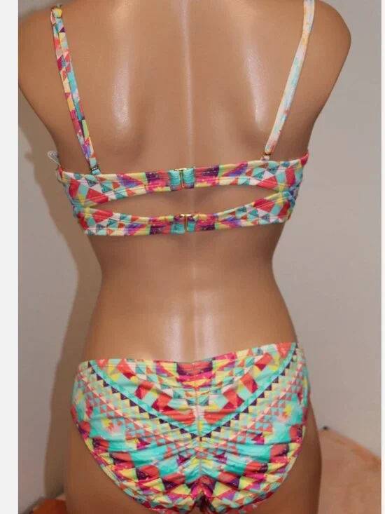 NWT Bar III Swimsuit Bikini 2pc Set Size L U wire Skylar - Picture 3 of 3
